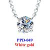 1-3CT Moissanite Diamond Pendant Women's Necklace Original 925 Sterling Silver Jewelry Gold Lady Necklace Chain