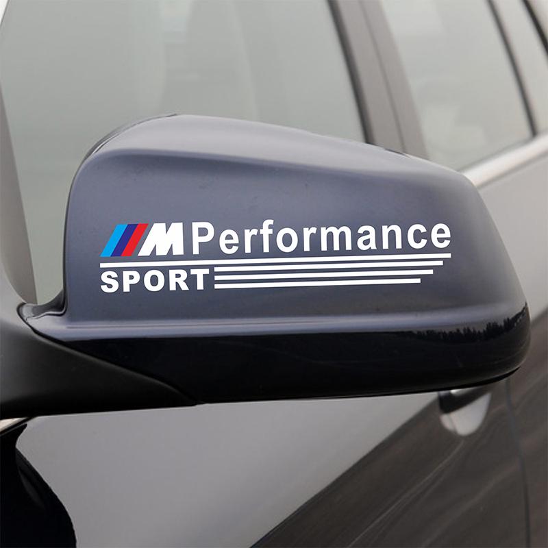 2 шт. Наклейка и наклейка на зеркало заднего вида автомобиля Аксессуары Значок для BMW M E90 E60 F10 F30 E46 G20 X1 X3 X4 X5 X6 E70 F20 E39 E92 Стайлинг