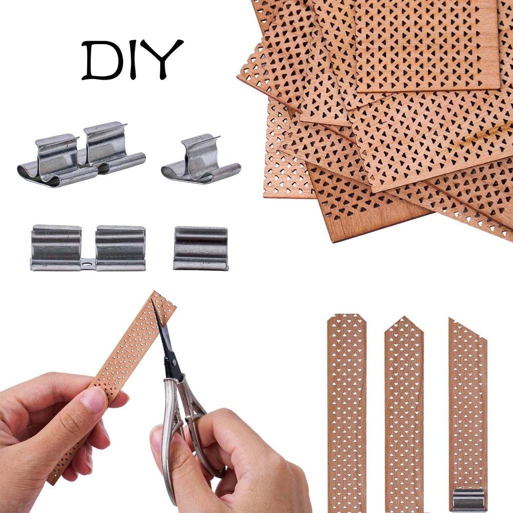 Большие Деревянные Фитили с Пламенем с Металлическими Основаниями Материалы для Изготовления Свечных Сердечников Натуральное Прямоугольное Дерево для DIY Свечей из Соевого Воска