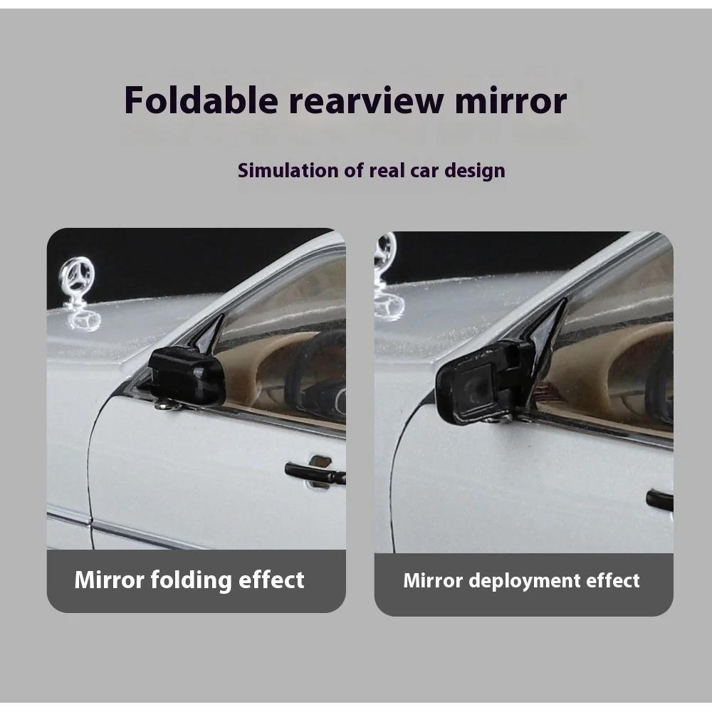 Масштаб 1/24 Mercedes Benz W140 320SEL Классический лимузин Сплав Литой Модель автомобиля Звук и свет Украшение для стола Подарок для друга Презент