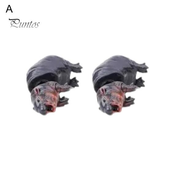 1 пара сережек-гвоздиков в виде бегемота, реалистичные 3D-фигурки животных, серьги-крючки, индивидуальные висячие серьги в преувеличенном стиле, украшения для ушей