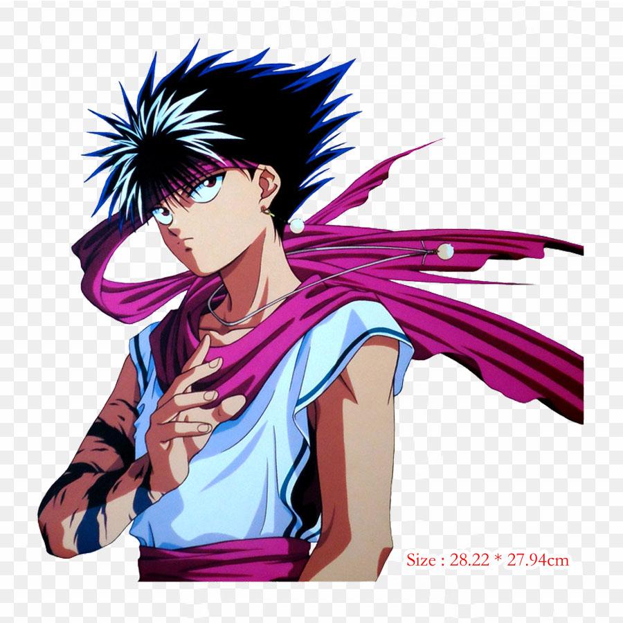 Kurama Yu Yu Hakusho Yusuke Urameshi Kurama Clipart Iron-on Transfers Vynil Heat Transfer Ironing Stickers T-shirt Thermal Patches For Clothing Decor