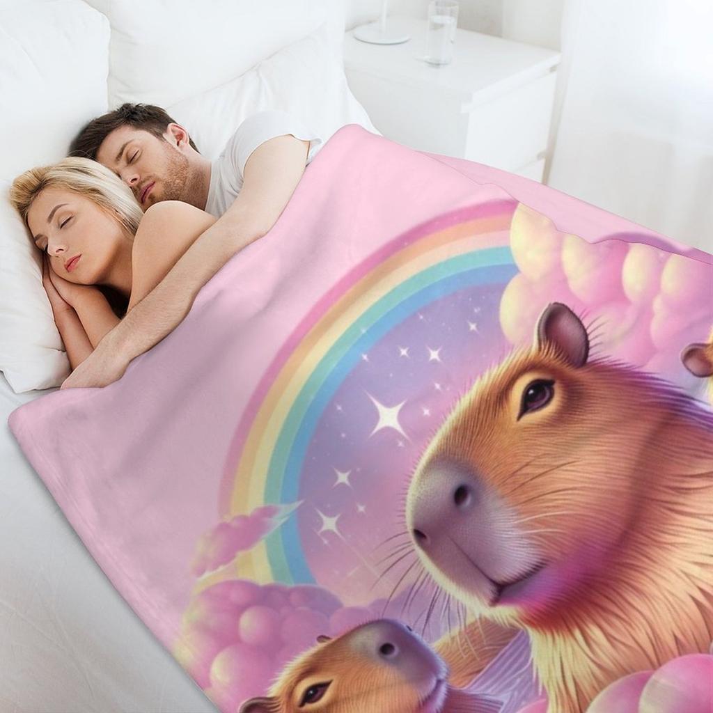 Плед с изображением капибары и горячих источников, тонкий, для косплея, аниме, плед для переезда.