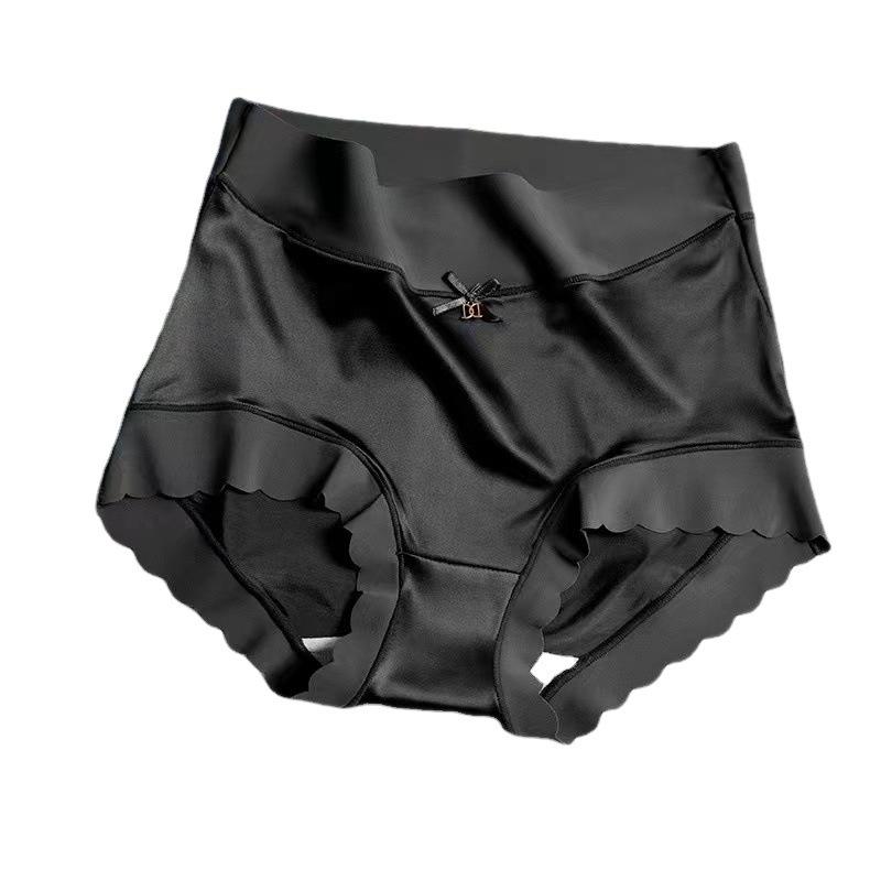 Женское роскошное бесшовное летнее нижнее белье большого размера с высокой талией из сатина