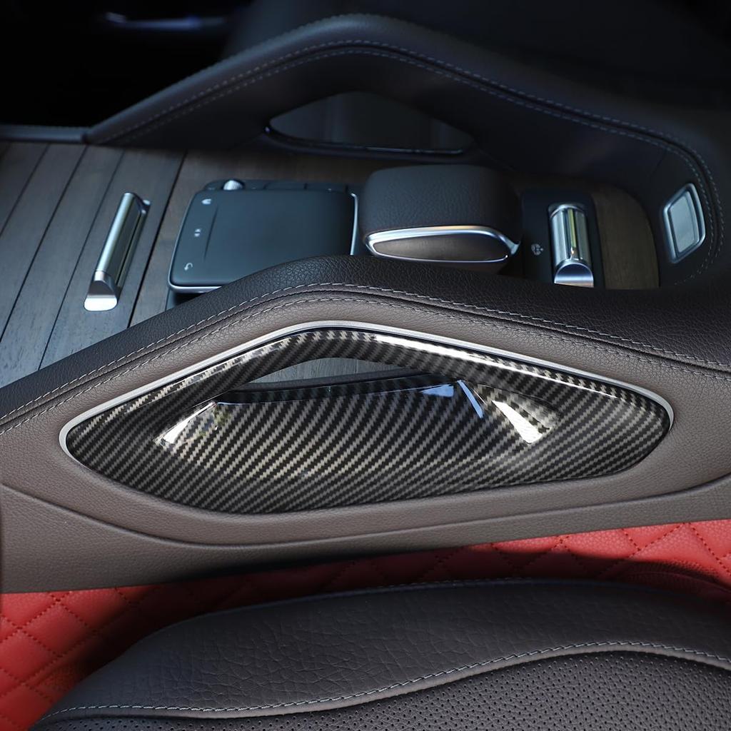 Center Control Armrest Side Trim Compatible with Mercedes Benz GLE350 W167 400d 450 GLE C167 53 63 S AMG GLS450 X167 580 Carbon Fiber Center Console
