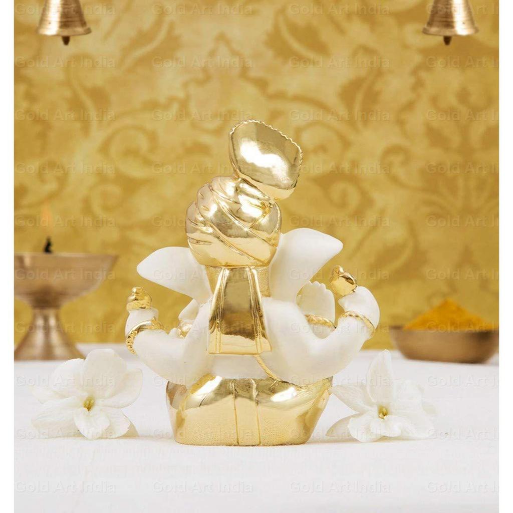 Ceramic Ganesh Idol For Car Dashboard Ganesha Murti Ganpati Idol For Home Decor Puja Lord Ganesh Statue Gift