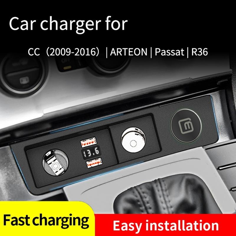 Car Charger Cigarettes Lighter Modified One For Two For- Passat B6/B7/CC/Arteon/R36