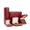 High-quality PU Leather Round-cornered Gold Buckle Jewelry Box Ring Pendant Necklace Bracelet Packaging Display Storage Box