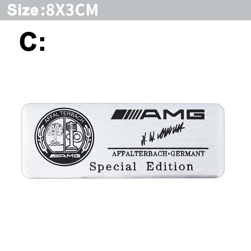 DAR4 1Pc Aluminum Alloy Car Styling Badge Sticker For Mercedes Benz AMG Carlsson W108 W124 W126 W140 W168 W169 W176 W177 W203
