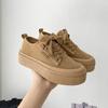 Popular Board Shoes Women's Spring 2025 New Versatile Small Man Shows Height Thick-soled Fried Street Breathable Canvas Shoes Women