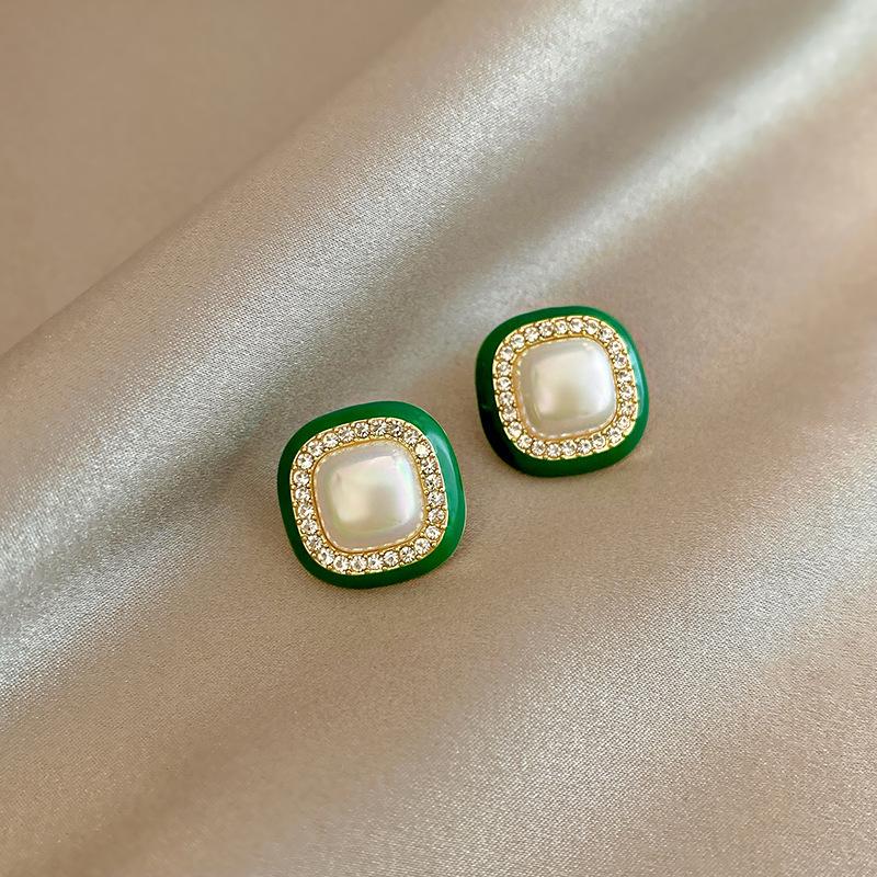 Серебряные игольчатые маленькие ароматные серьги-гвоздики с жемчугом в виде цветка ветра, легкие роскошные серьги в стиле знаменитостей, элегантные серьги в стиле ретро, модные серьги High Sense