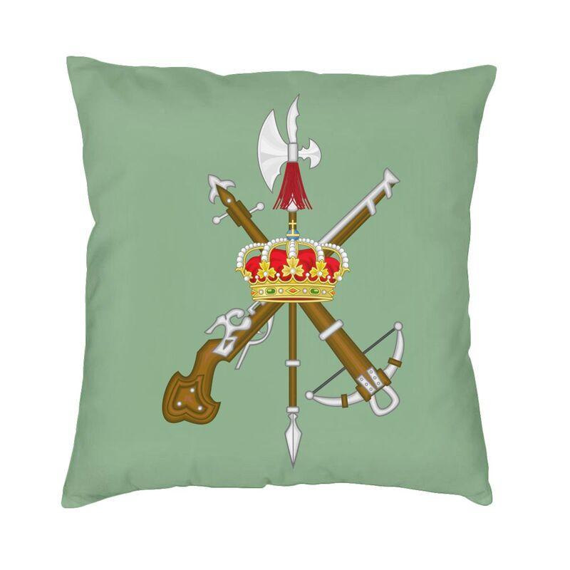 Чехол для подушки с флагом Испанского легиона, 45x45 см, на молнии, герб Испании, мягкая роскошная наволочка для дивана, наволочка