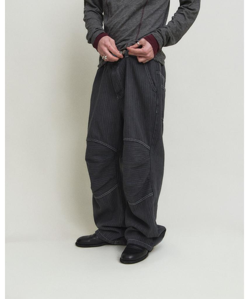 PARADIGMFILM [Ep.01] Dyed Herringbone Double Knee Pants (Charcoal)