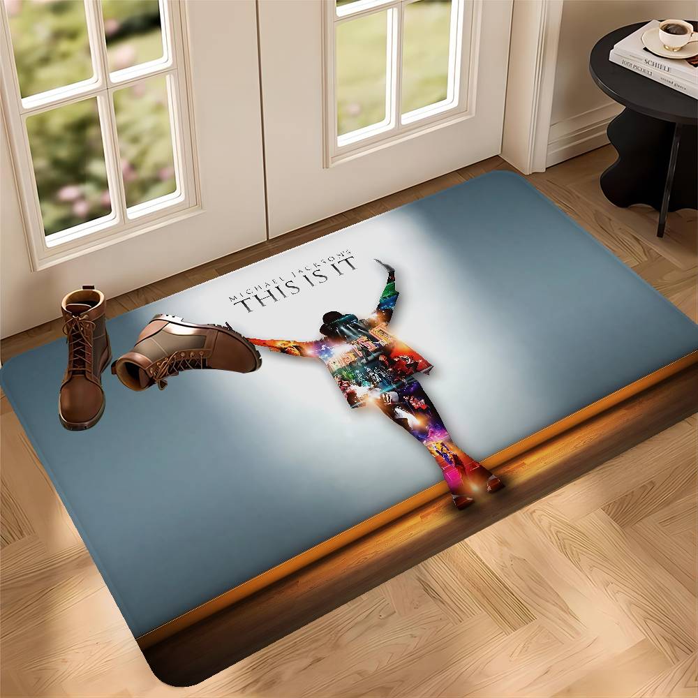 M-Michael J-Jackson Retro Room Mats Retro Multiple Choice Living Room Kitchen Rug Non-Slip Welcome Rug