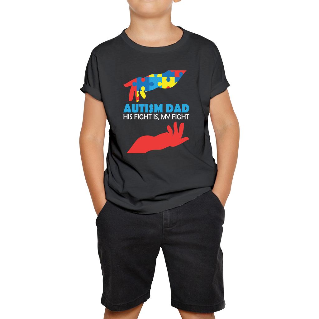 Autism Awareness Fathers Day Kids T Shirt