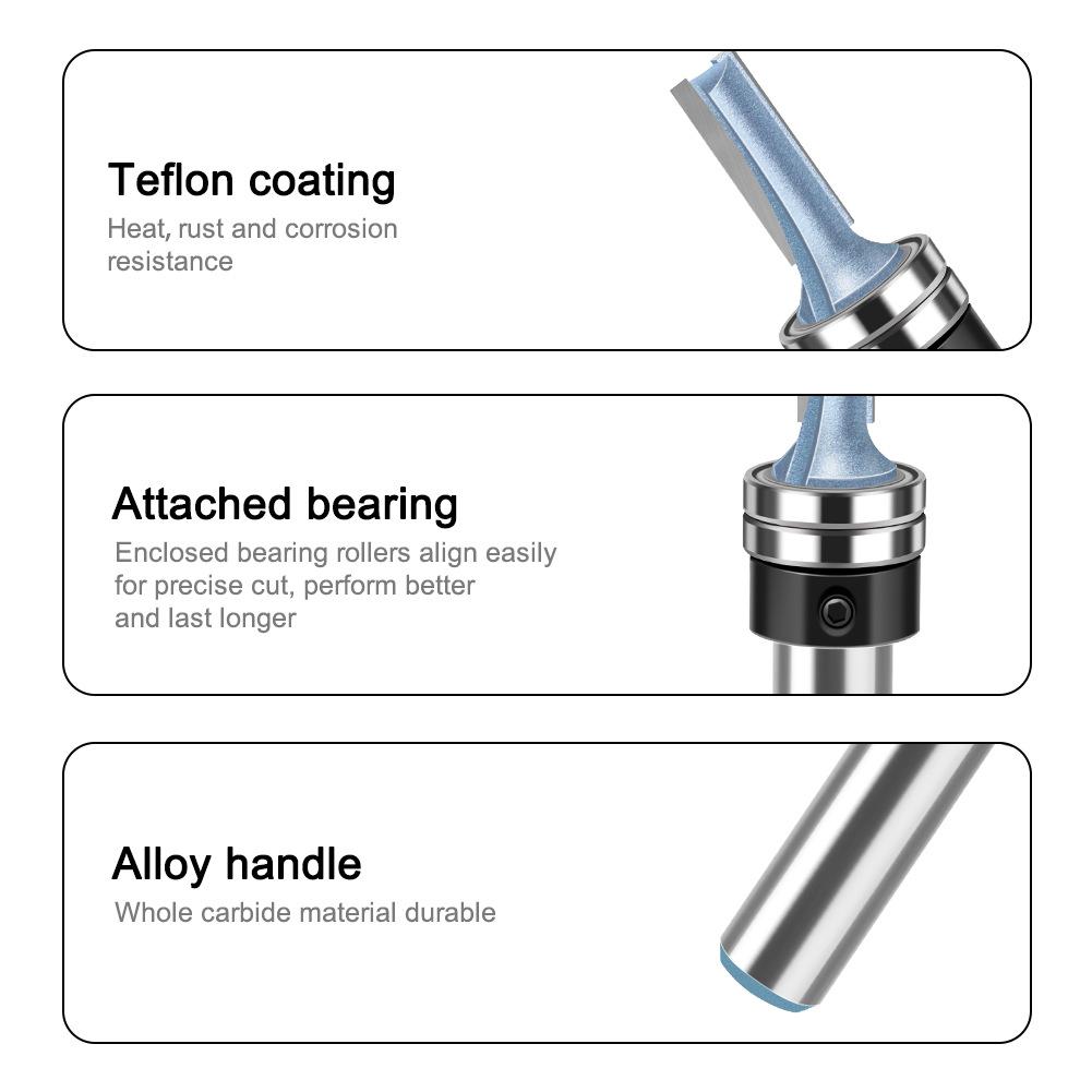 Деревообработка Фреза режущая с двойным подшипником Фреза для пазования Фреза для бакелита Фреза для пазования Ленточная фреза с подшипником Фреза прямая Фреза Фреза
