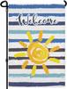 HOSNYE Summer Sun Welcome Garden Ag 12x18 Inch Double Sided Sunshine Blue Stripes Background Garden Ags For Outside Outd EEL