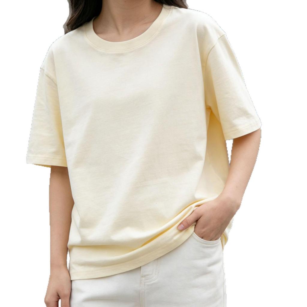 Korean Style Women's Casual Loose Fit Mid-Length Short Sleeve T-shirt - Summer Comfort