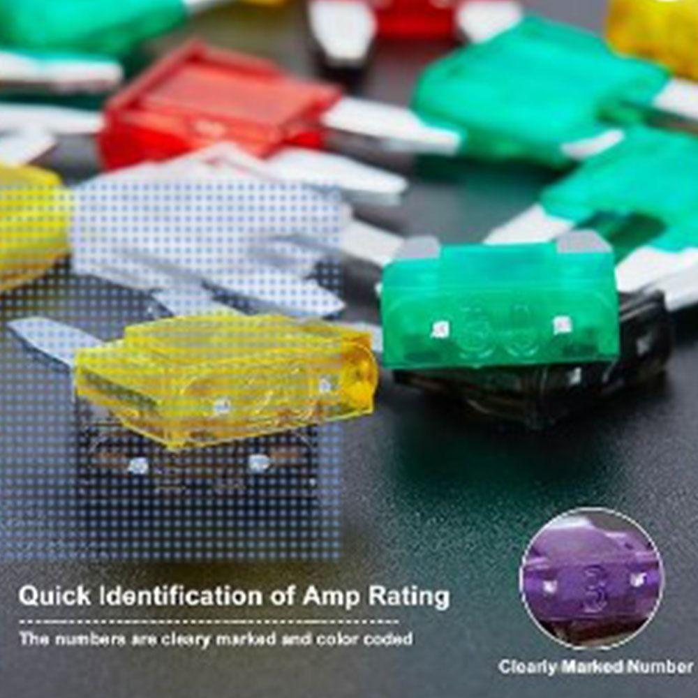 120pcs/box 2A-35A Fuse Combination Kit Plastic Box Auto Assortment Fuse Car Fuse Car Truck