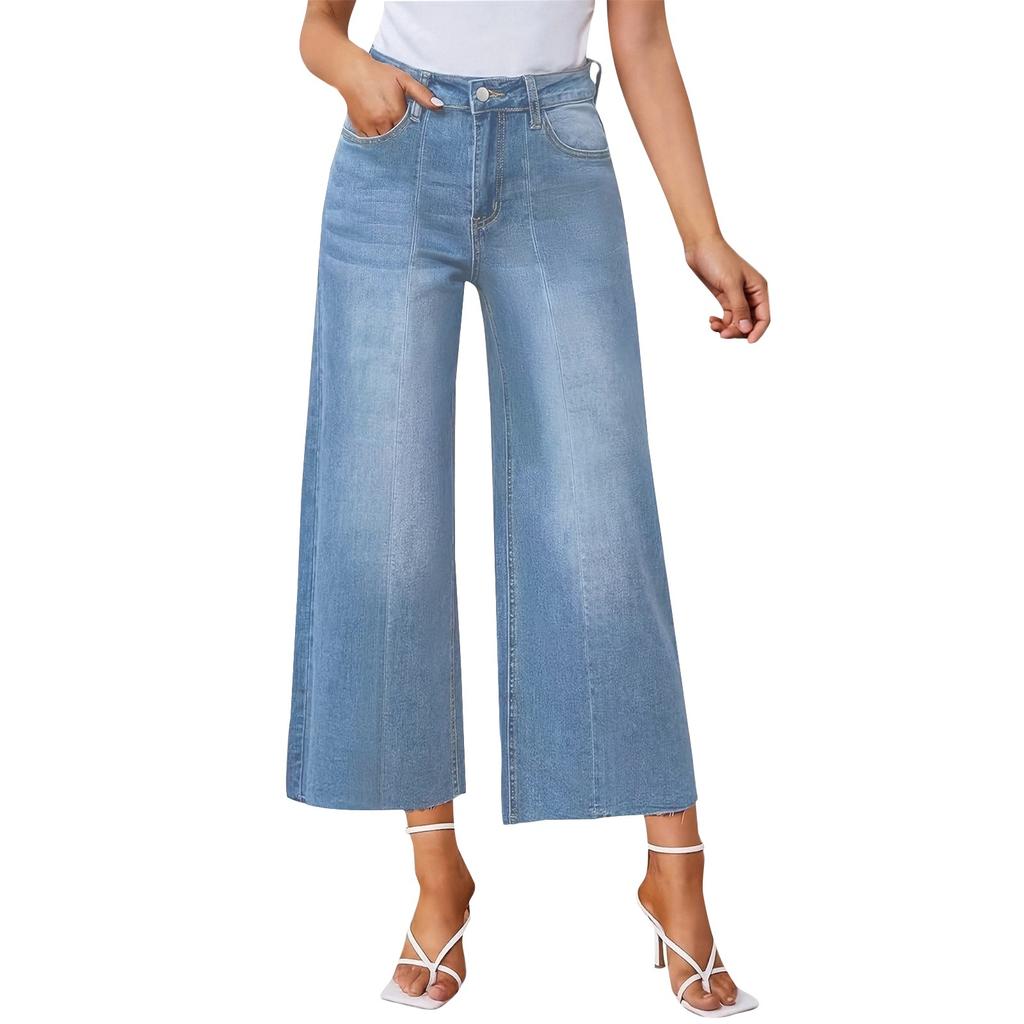 Женские джинсовые классические универсальные модные брюки с высокой талией