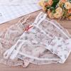 Sexy Sweet Bow Women Transparent Froal Mesh Panties Lingerie Lace Briefs Flower Underwear