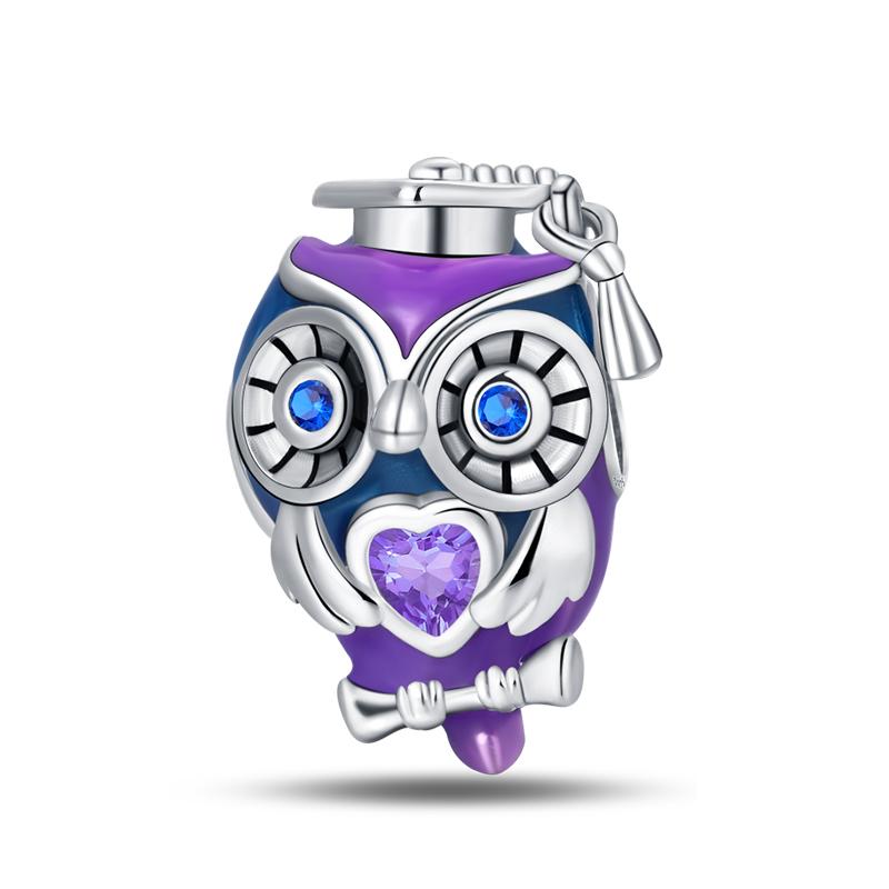 925 Серебряный цвет драгоценный камень бабочка светящийся светлячок фиолетовый подвески подвески подходят 925 оригинальные браслеты DIY вечерние ювелирные изделия подарок