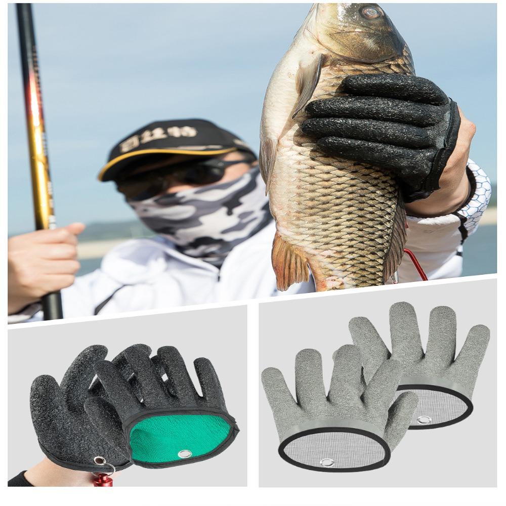 Прочные рабочие перчатки с защитой от порезов, нескользящие перчатки с полным пальцем, перчатки для ловли рыбы, перчатки для рыбалки
