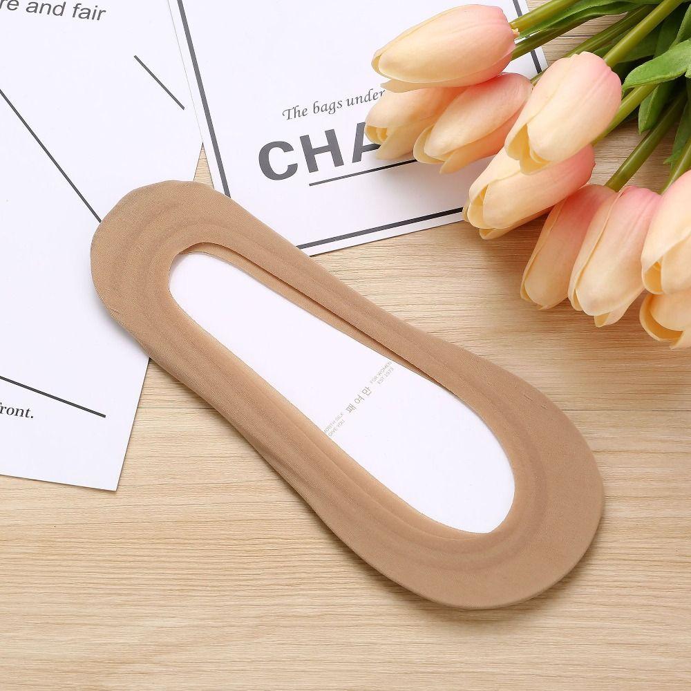 Силиконовые невидимые носки Ультратонкие Нескользящие носки Новые носки-лодочки из ледяного шелка