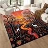Australian Aboriginal Style 95 Floor Rug Office Rug Suitable for Decorate Room Kitchen Study Room Foyer Anti-slip Rug Decorate Offices
