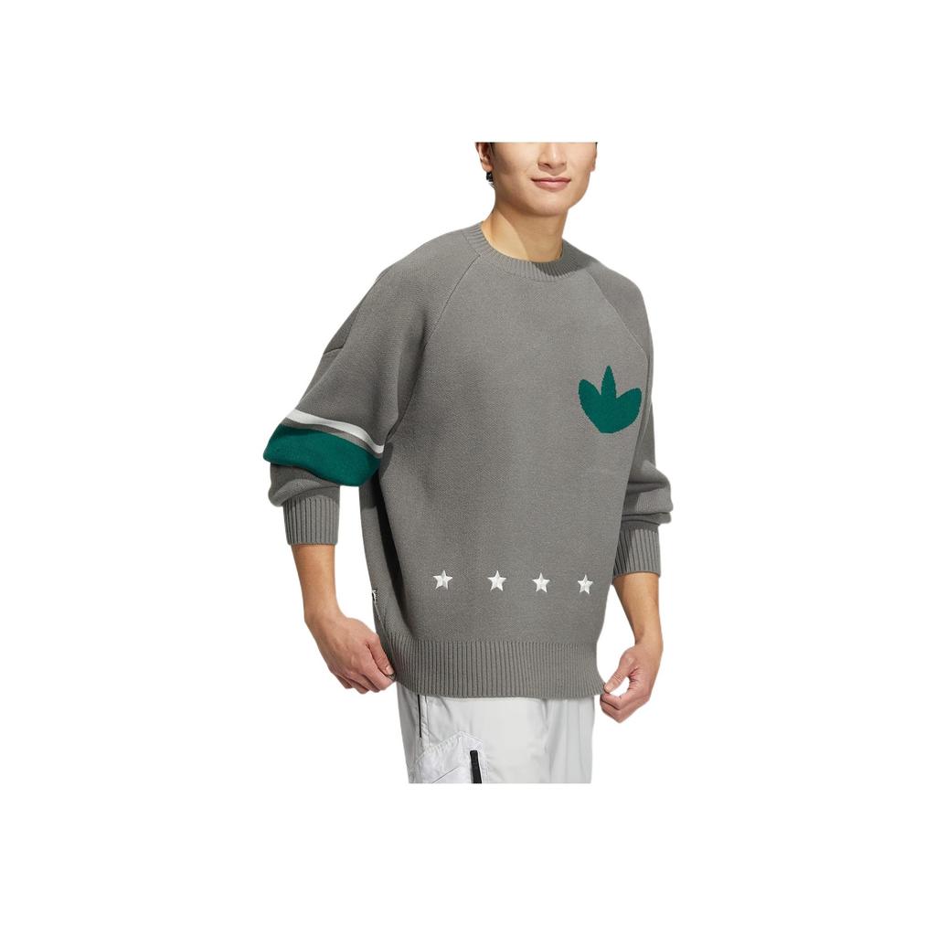 Adidas Originals SS22 Пуловер с логотипом и принтом логотипа, мужская толстовка серого цвета HS7294