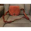 Goat Leather Women Purse Handmade Shoulder Handbag Crossbody Brown Bag