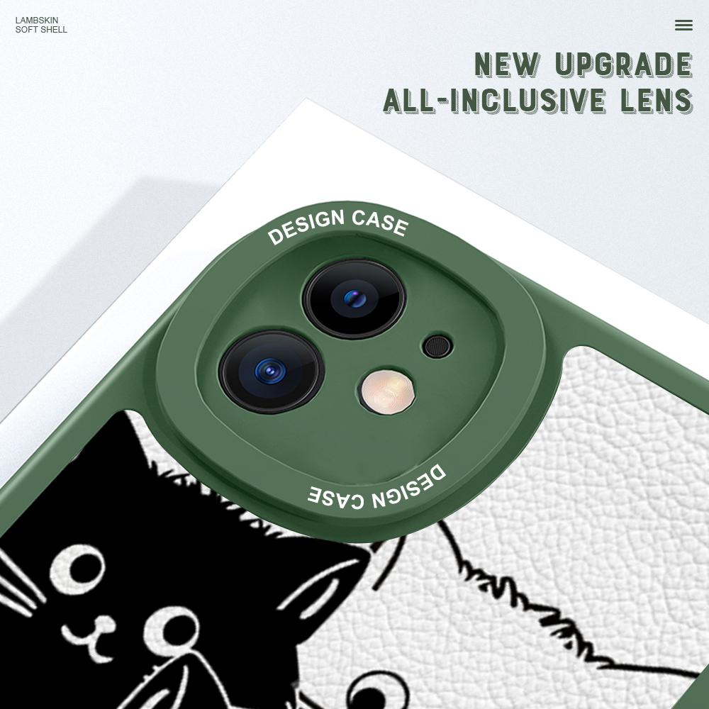 Чехол для телефона из искусственной кожи с рисунком черно-белых кошек для Infinix Vivo OPPO Reno Realme Huawei Nova, тонкий чехол для смартфона с ощущением кожи