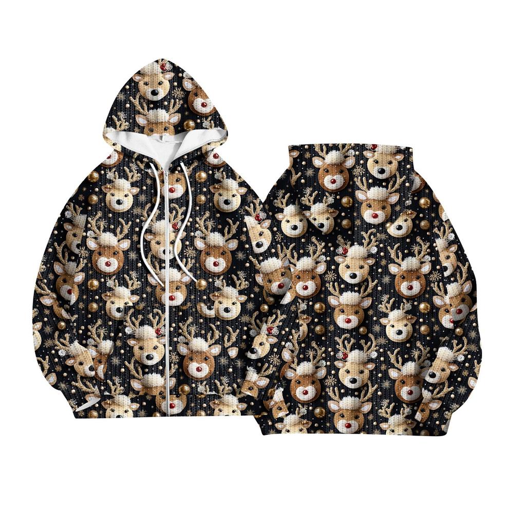 Женская модная куртка, повседневный кардиган с капюшоном и длинными рукавами с принтом, толстовки