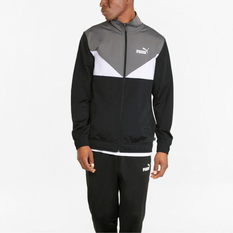 Puma Спортивный повседневный комплект из куртки и брюк для мужчин, черный 845848-01