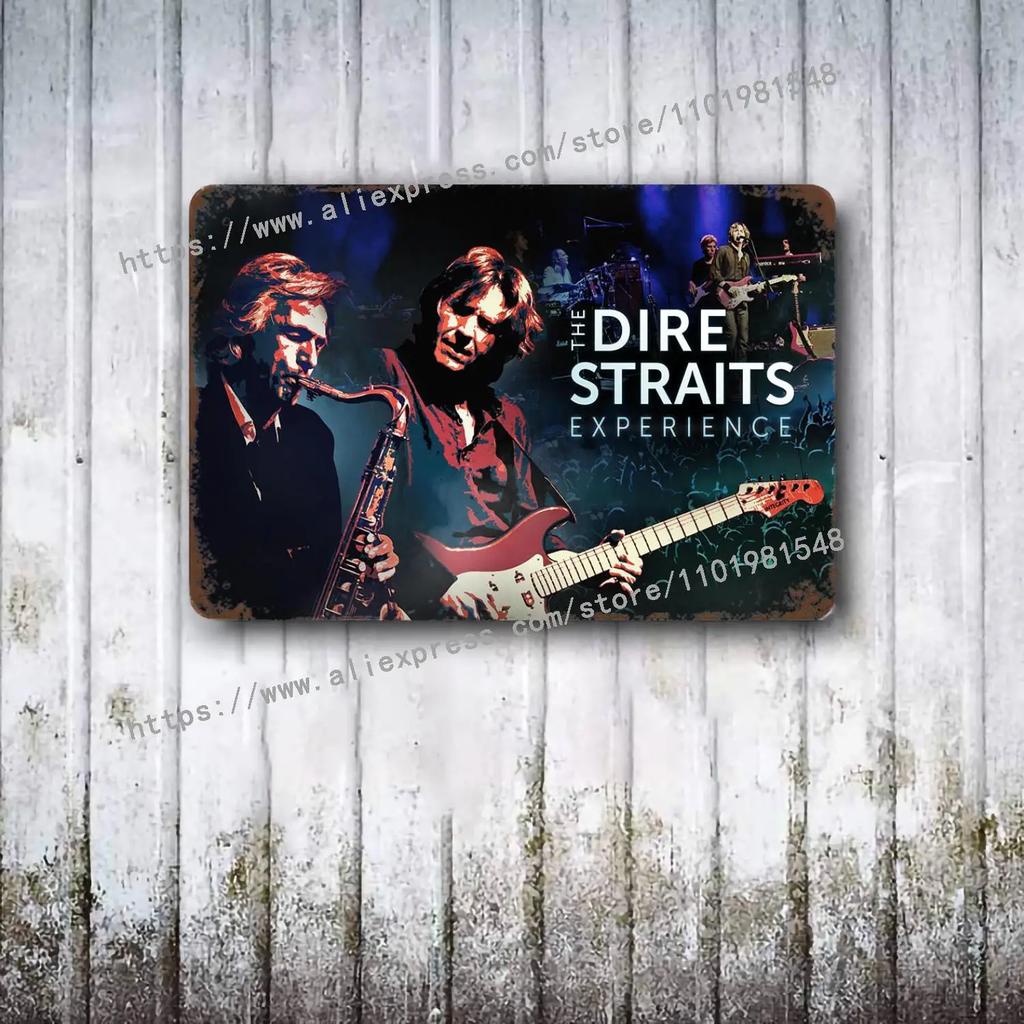 Группа Dire Straits металлический декор постер винтажная жестяная табличка металлическая табличка декоративная табличка для паба бара мужской пещеры клуба настенное украшение