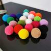 30Pcs 1.6"/4cm Cat Toy Balls Bulk Soft Kitten Pompon Toy Indoor Cats Interactive Play Training Toy Plush Balls Cats Favorite Toy