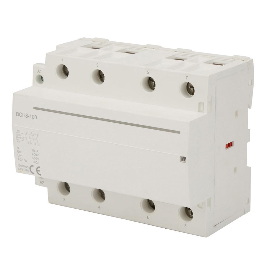 4P 4NC 100A 50 60HZ Household DIN Rail AC Contactor Low Power Consumption (AC230V)