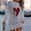 Женское элегантное, модное, трендовое и повседневное худи, 3D-принт символа сердца, трехмерный крой, женское длинное худи, подарок на День святого Валентина