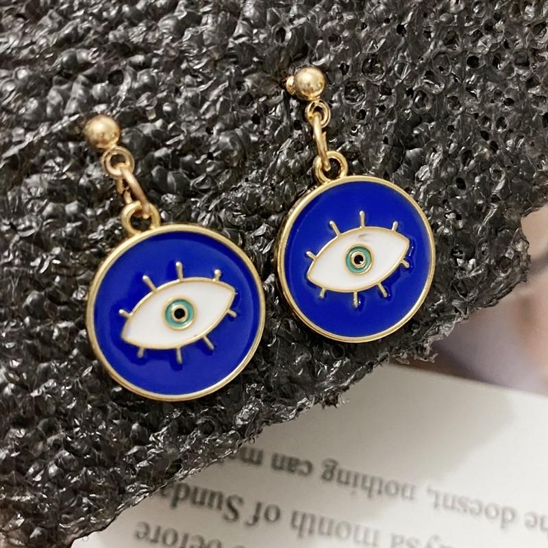 1PC Enamel Evil Eyes Pendant Necklace For Womens Zircon Big Turkish Eye Chains Choker Necklaces Clavicel Chains Lucky Zircon