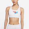 Nike Swoosh Средняя поддержка цельный мягкий спортивный бюстгальтер женский спортивный бюстгальтер белый CZ4444-100