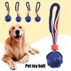 Dog Chew Ball Toy for Aggressive Chewers Embossed Texture Interactive Fetch Bouncy Ball Toy for Large Medium Small Dogs