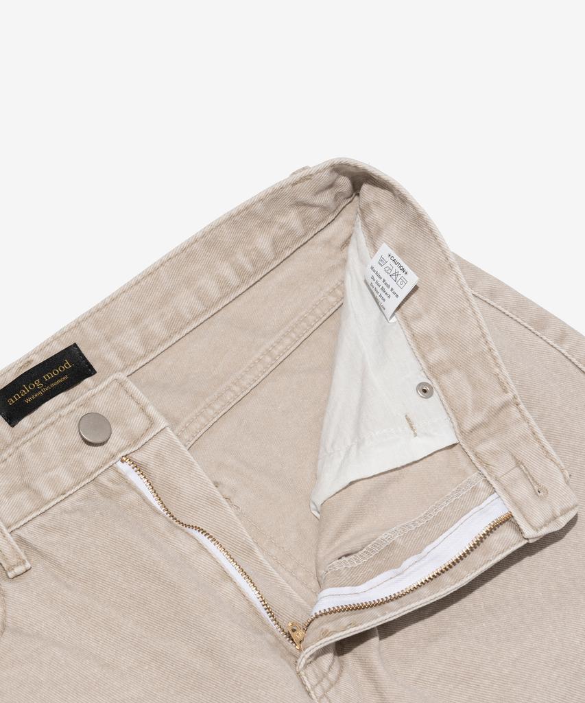 ANALOG MOOD Cotton Pintuck Wide Pants (Ivory)