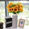 Искусственный Подсолнух Поддельный Цветник Свадебная Вечеринка Декор Подарок