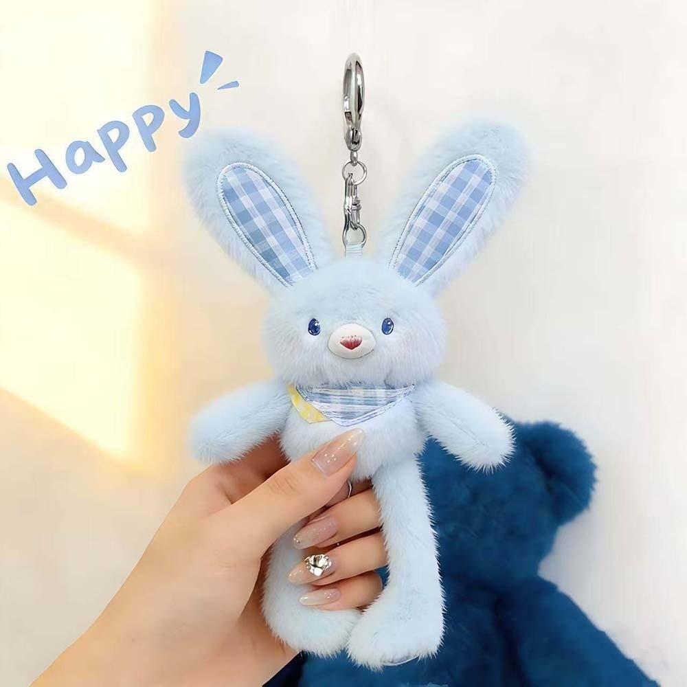 Creative Design Plush Rabbit Pendant Soft Stuffed Schoolbag Pendant Christmas Gift