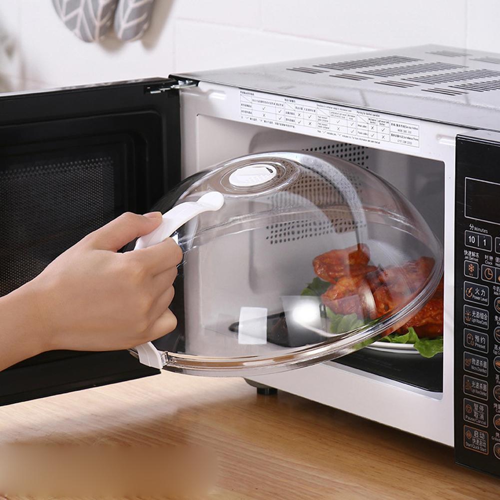 Брызгозащищенная крышка для микроволновой печи, нагревательная крышка для духовки, прозрачная крышка с ручкой, аксессуары для бытовой кухонной утвари