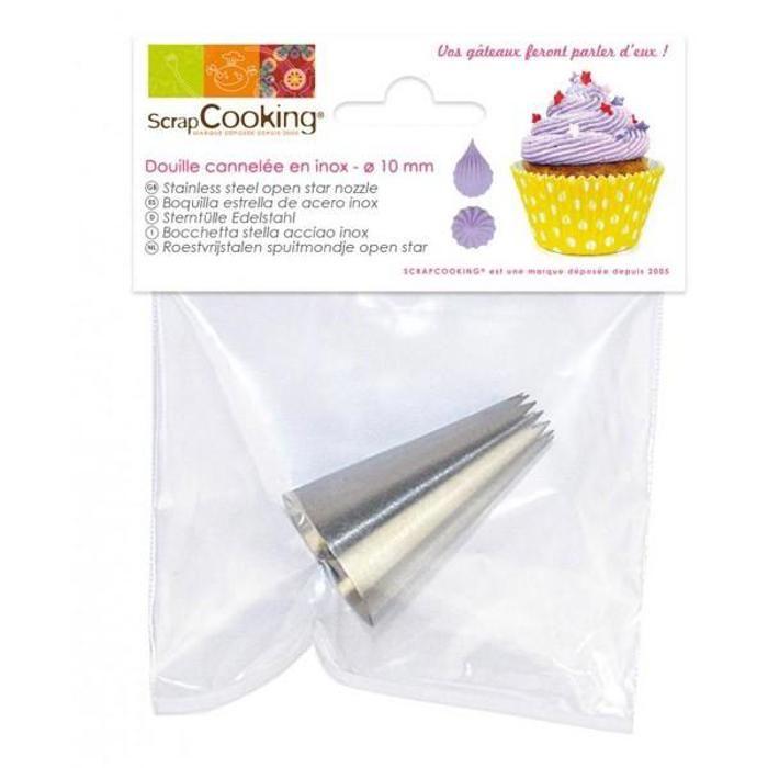 Stainless Steel Pastry Nozzle - Fluted
