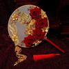 Vintage Decoration Prop For Bride Gold Red Bridesmaid Fan Bouquet Photography Ornaments Decor Craft