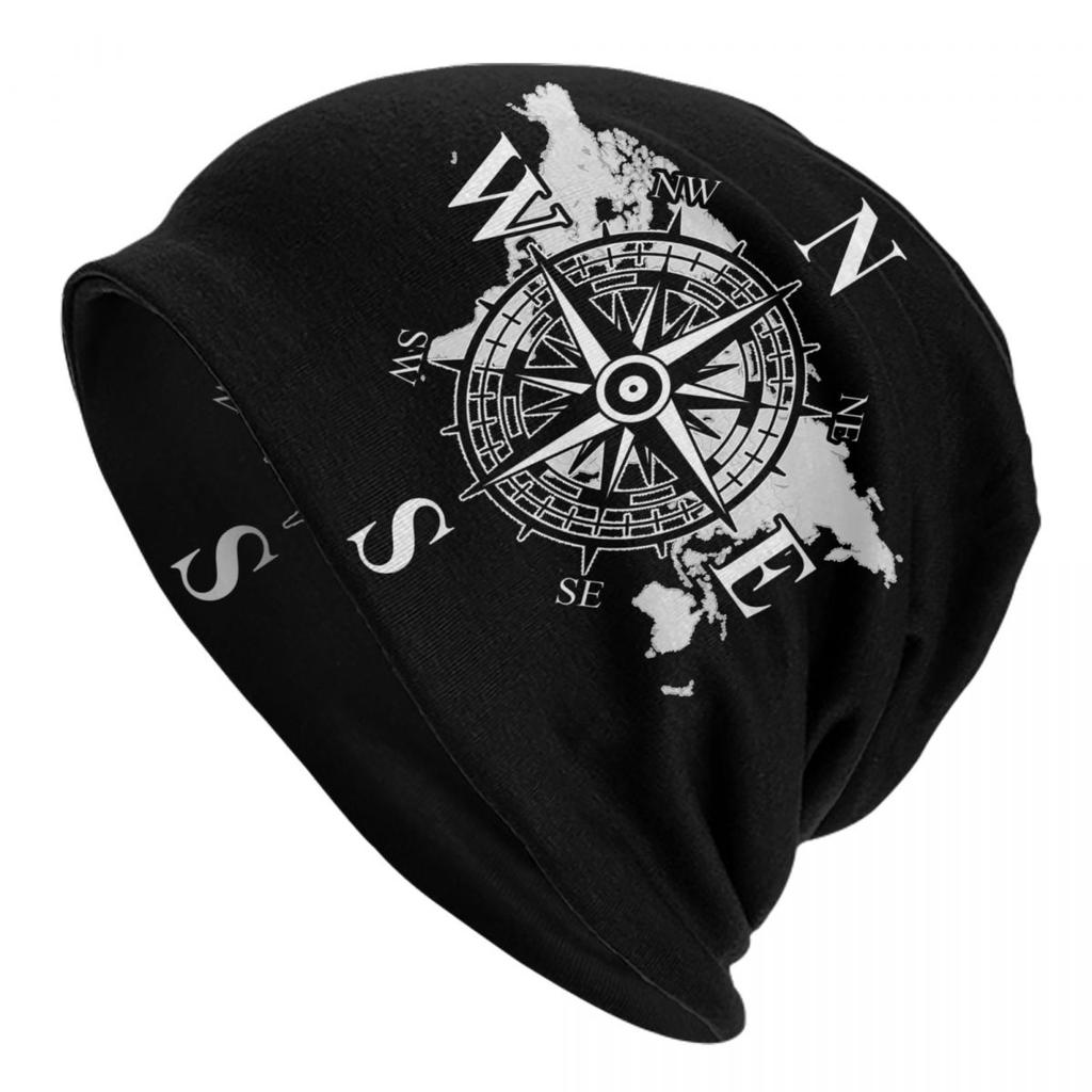 Compass Rose Mountain Skullies шапки шапки для унисекс женщин унисекс хип-хоп зимняя теплая вязаная шапка для взрослых морские шапки с капюшоном