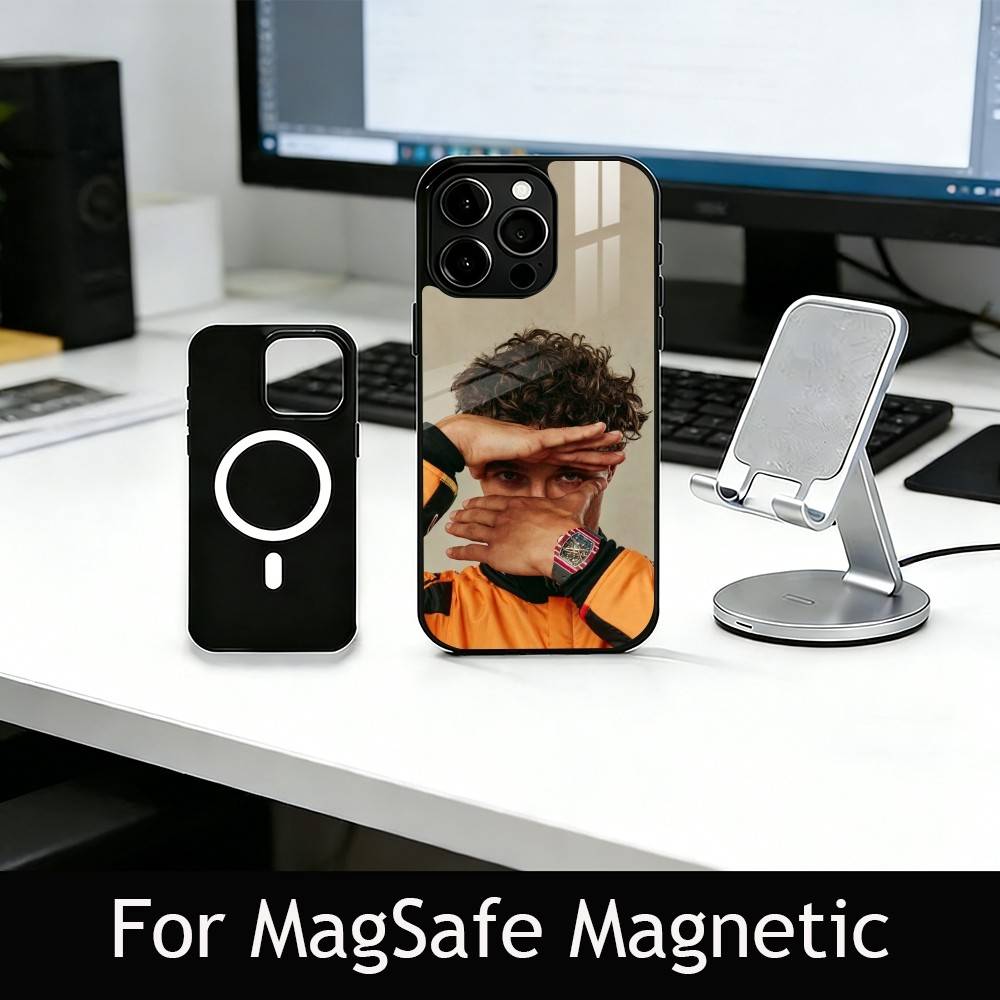 Чехол для телефона гонщика L-Ландо Н-Норриса для iPhone 17, 16, 15, 14, 13, 12, 11 Plus, Pro, магнитный с MagSafe, беспроводная зарядка
