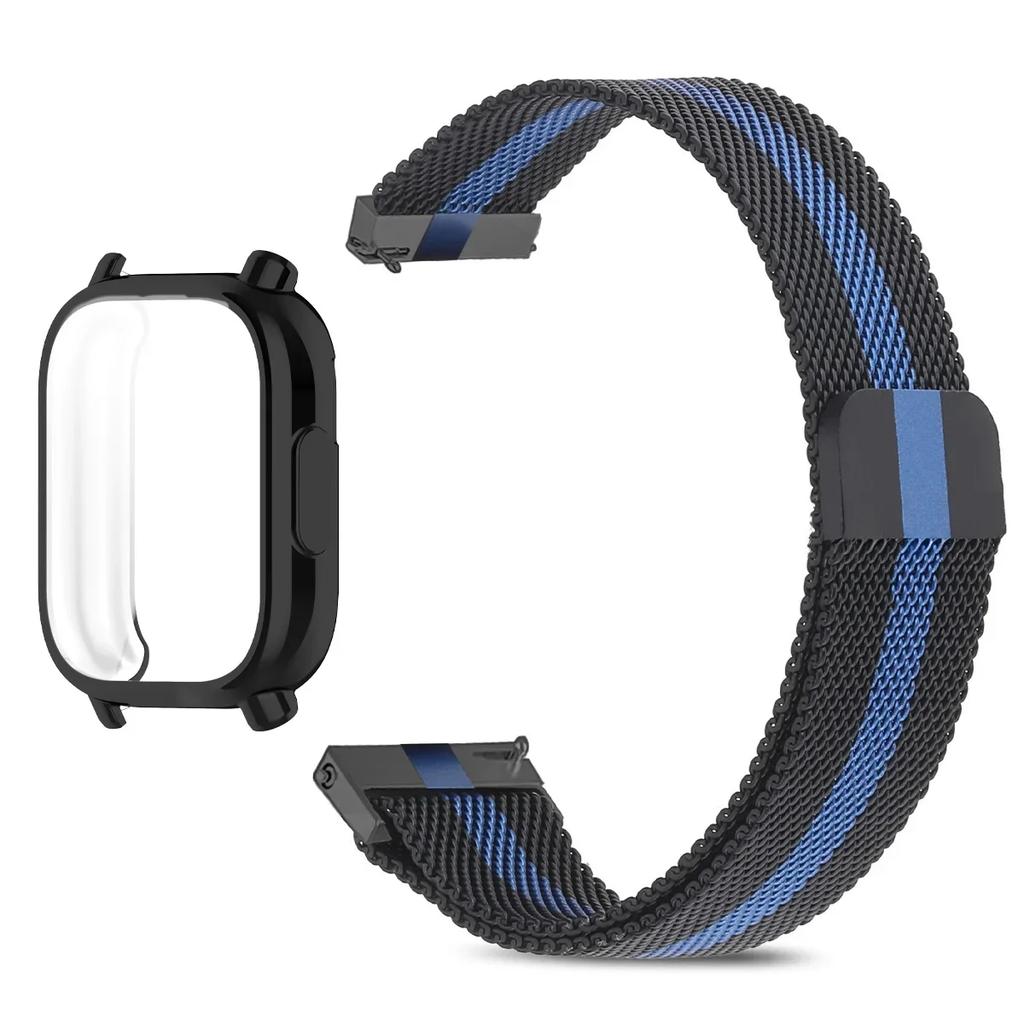 Чехол + Миланский магнитный ремешок для Redmi Watch 5 Active, Мягкий ТПУ чехол, Защитная пленка для экрана для Redmi Watch 5 Lite, Металлический ремешок для часов